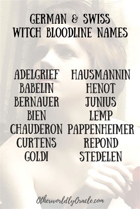 Empowering German Witch Names for Modern Magical Practitioners